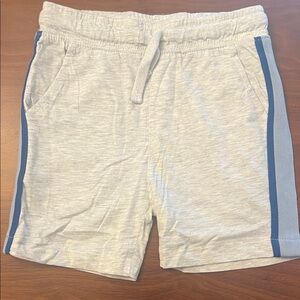 Zara Kids Light Gray Shorts with Blue Stripe